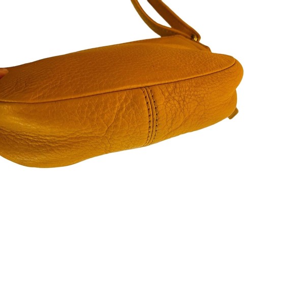 Vintage COACH Marigold Yellow Leather Shoulder Purse Handbag Hobo Adjustable - Picture 6 of 12